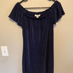 No Comment plus navy blue dress 1X
